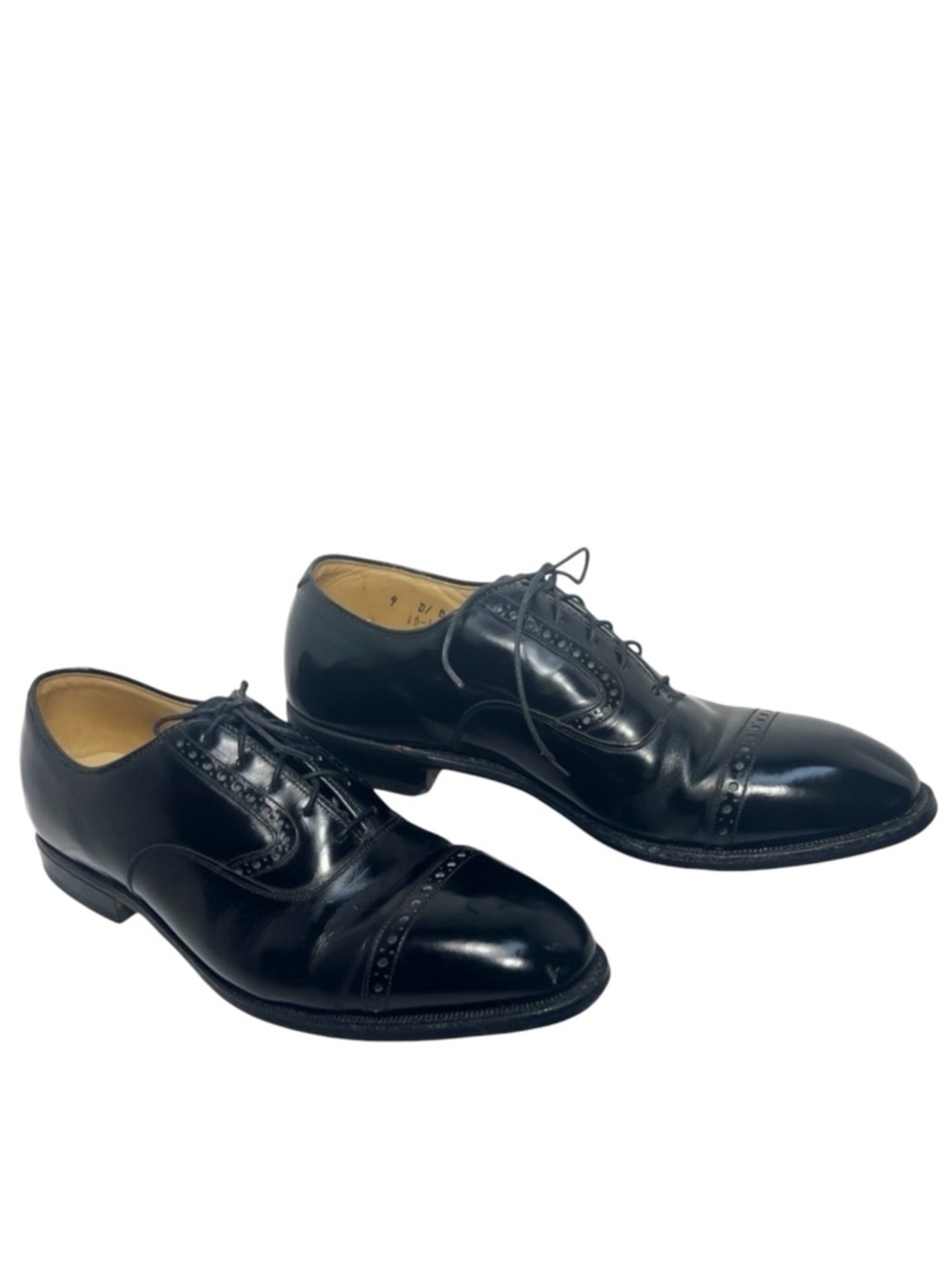 Johnston and Murphy Heritage Collection Black Oxfords Mens size 9
